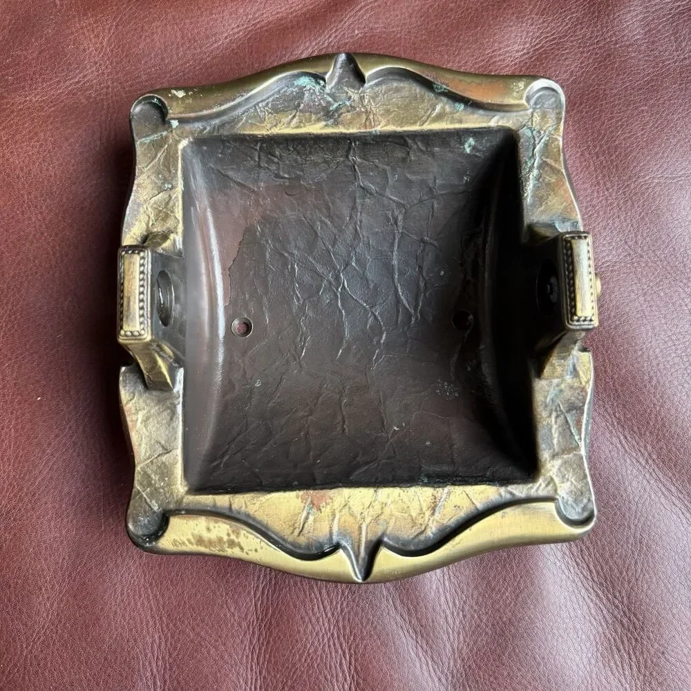 Amerock Carriage House Recessed Toilet Paper Holder Antique Brass 1970s *Fair*
